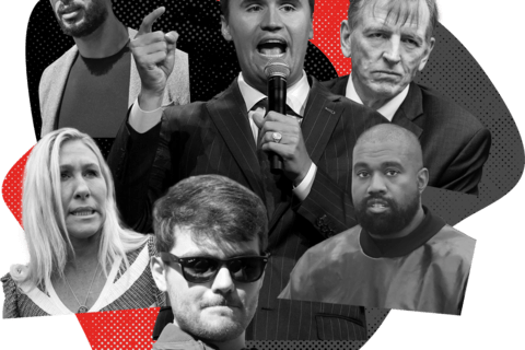 A collage of various far right actors.