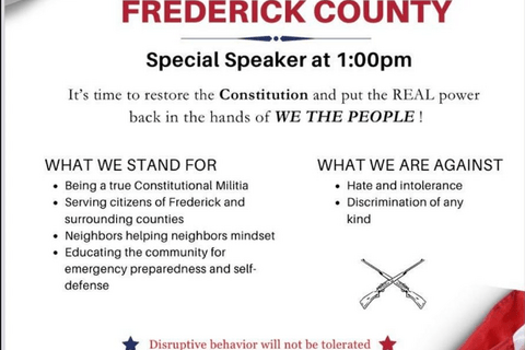 A poster for a militia in Frederick County