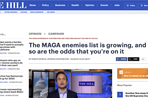 screenshot of The Hill