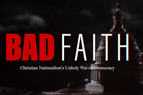 The Capitol in the background with the words "Bad Faith" over it.