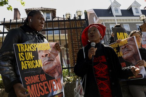 Protesters in Uganda