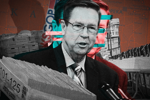 a collage of Calvin Hayden, with documents and borders.