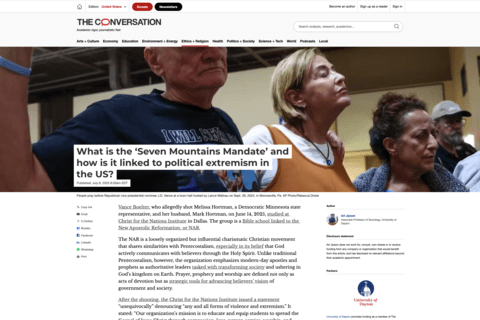 screenshot of The Conversation