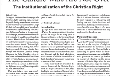 Cover of the Spring 2001 issue of The Public Eye. 