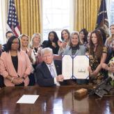 President Donald Trump signs H.R. 1865 (FOSTA) into law, 2018.