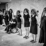 Women protesting the nomination of Brett Kavanaugh to the U.S. Supreme Court at the Hart Senate Office Building on Friday, September 7, 2018.