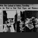 come along with this carload of babies headline of evansville newsclipping 1911