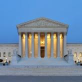 Panorama of US Supreme Court Building at Dusk