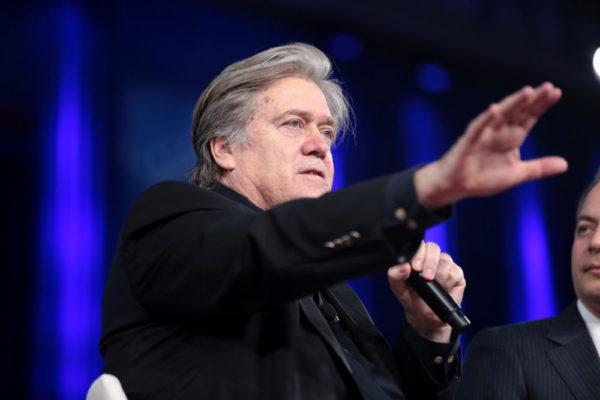 Steve Bannon speaking at the 2017 Conservative Political Action Conference (CPAC) in Maryland. Photo: Gage Skidmore via Flickr.
