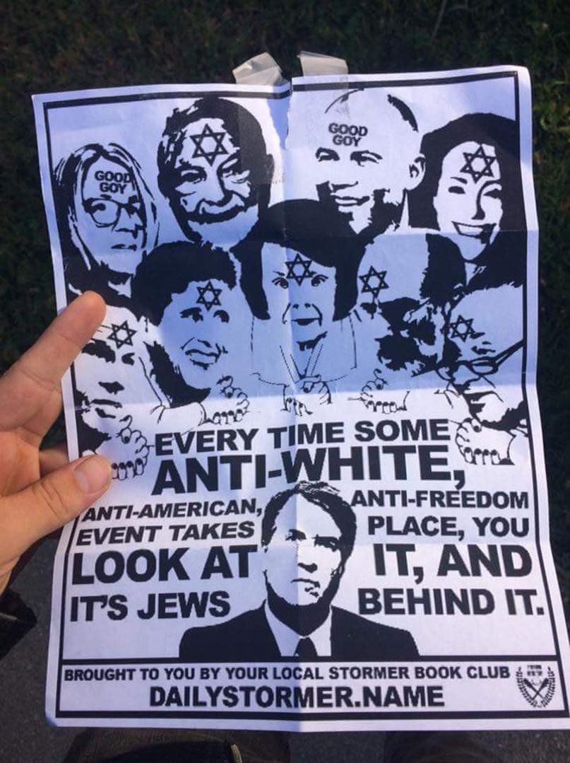 Anti-Semitic flier distributed by the Daily Stormer