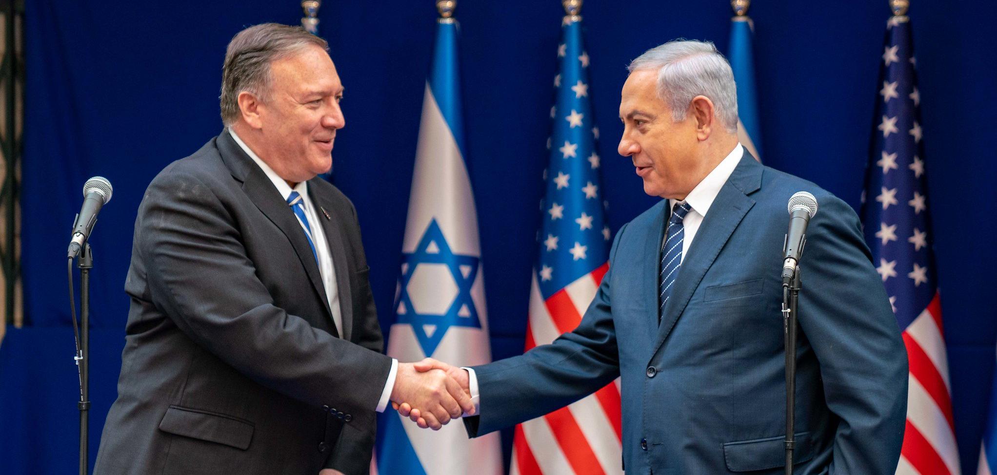 U.S. Secretary of State and Christian Zionist Mike Pompeo meets with Israeli Prime Minister Benjamin Netanyahu in Israel, on October 18, 2019. [State Department Photo by Ron Przysucha/Flickr]