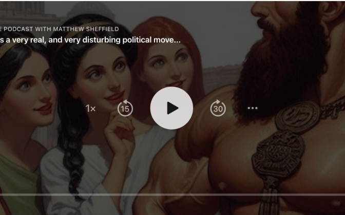 A media player covering an AI generated meme